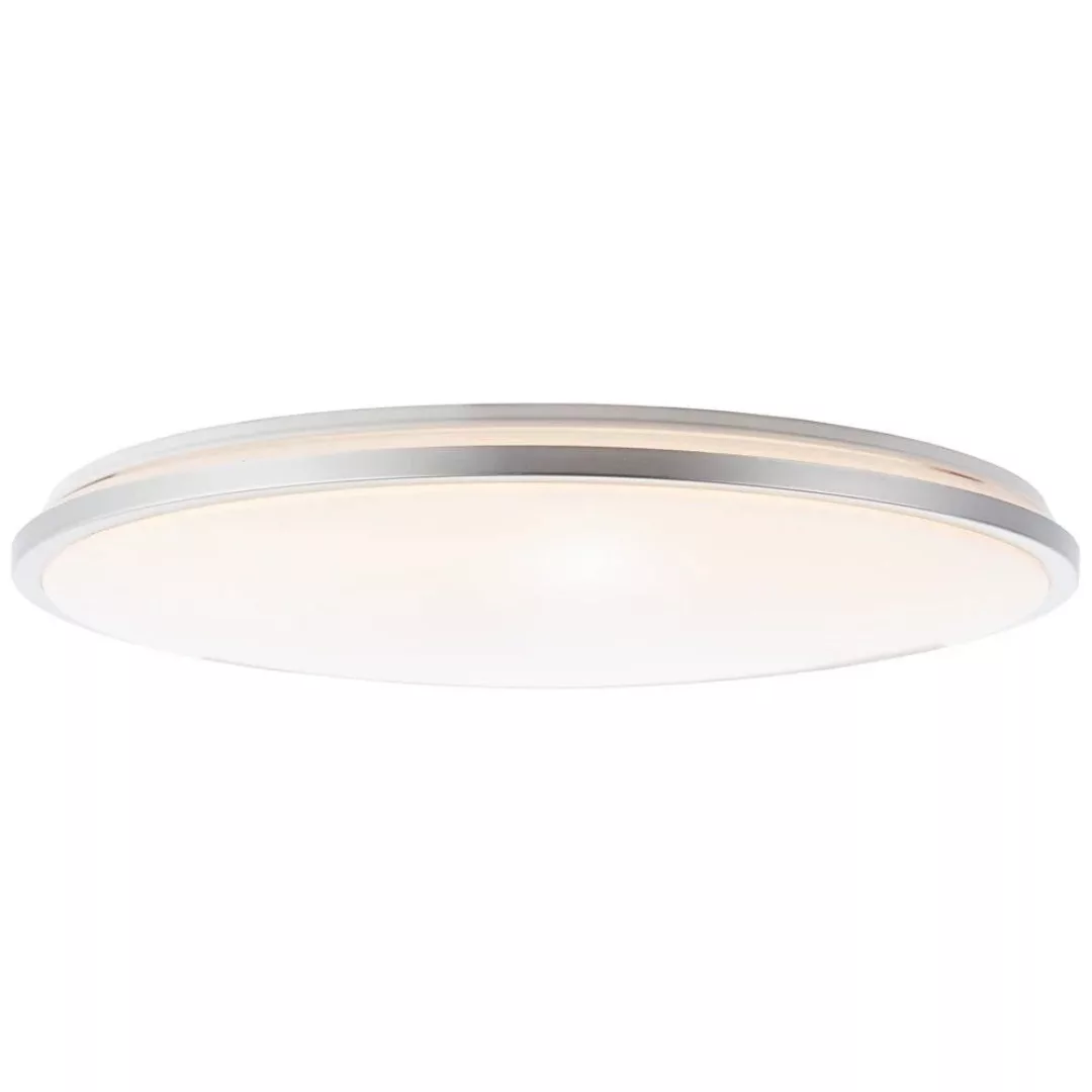 LED Deckenleuchte Jamil in Weiß und Silber 60W 6800lm günstig online kaufen