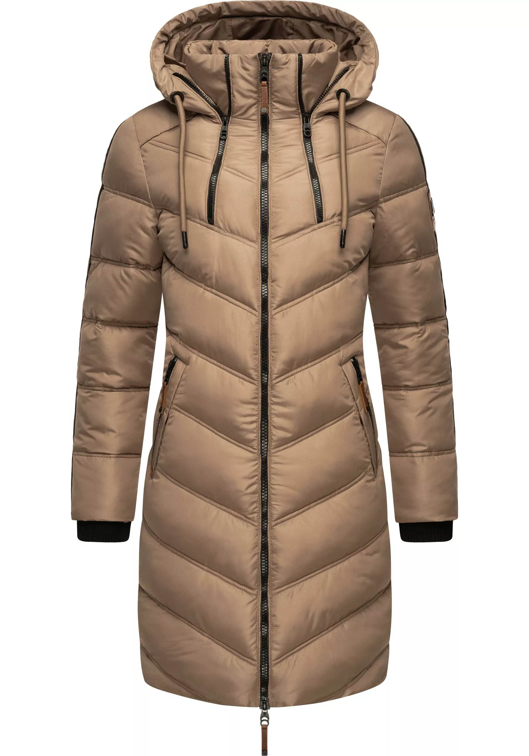 Marikoo Wintermantel "Armasa", modischer Damen Winter Steppmantel mit Kapuz günstig online kaufen