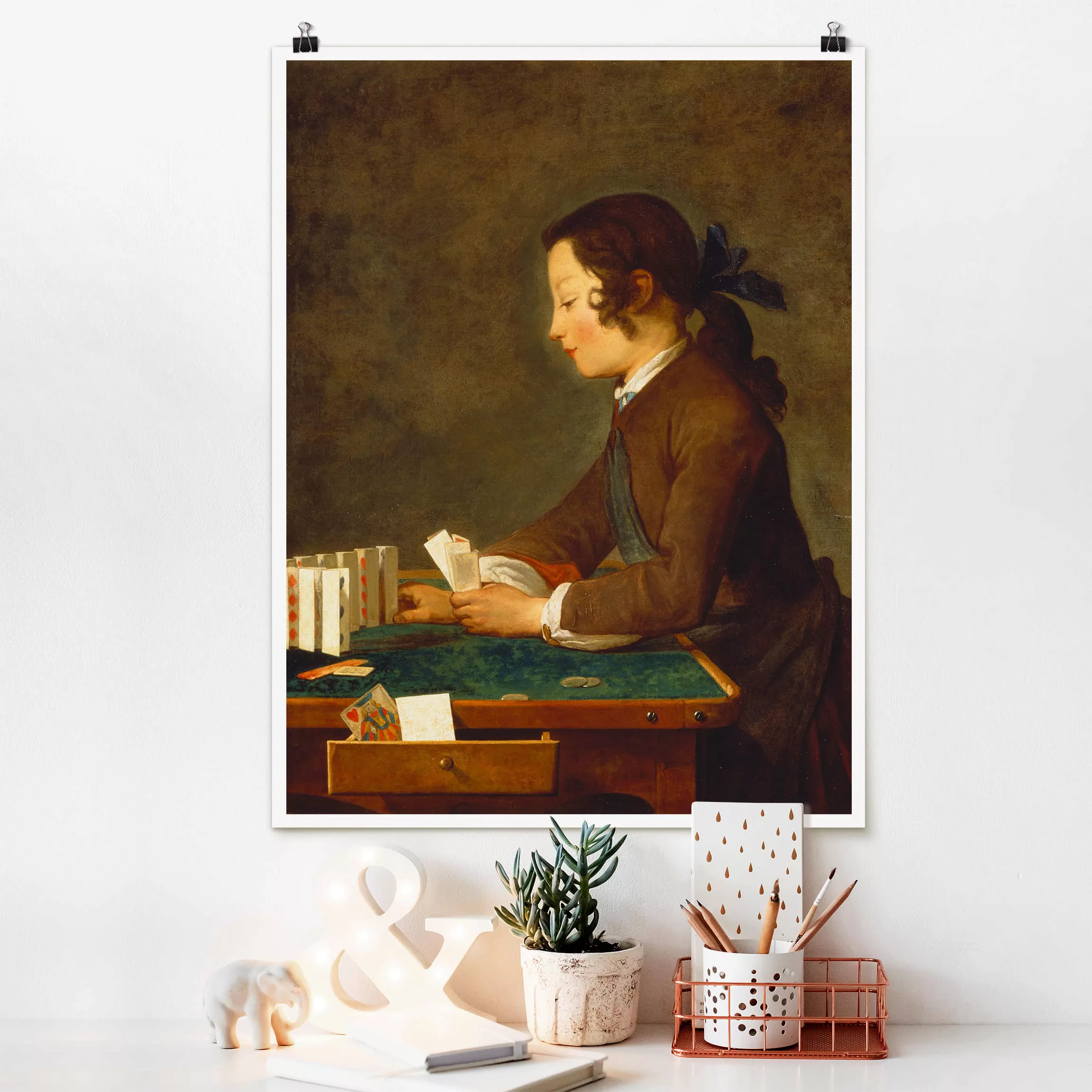 Poster Kunstdruck - Hochformat Jean-Baptiste Siméon Chardin - Junges Mädche günstig online kaufen
