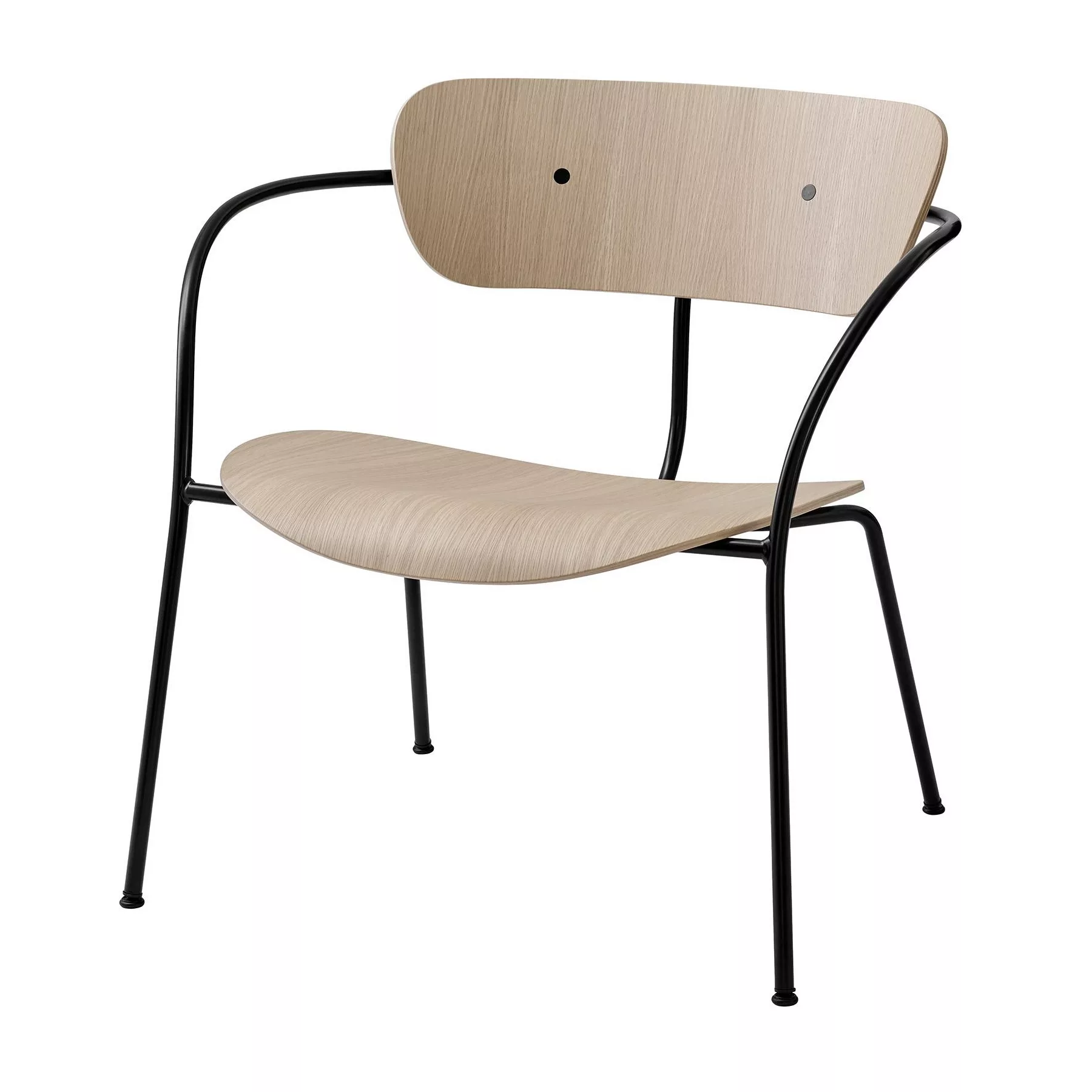 &Tradition - Pavilion AV5 Lounge-Sessel - eiche/lackiert/Gestell Stahl schw günstig online kaufen
