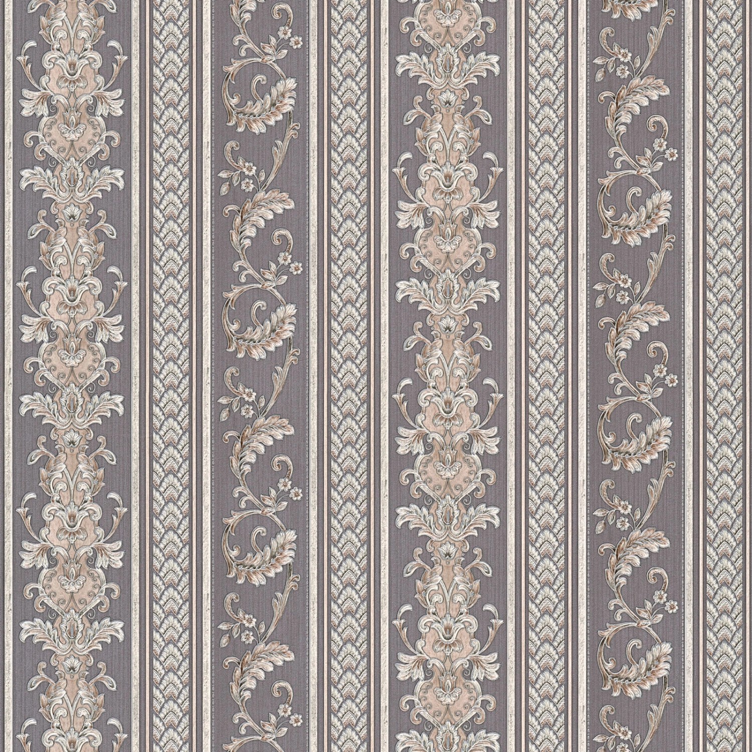 Bricoflor Barock Vliestapete mit Vinyl Abwaschbare Tapete mit Ornamenten St günstig online kaufen