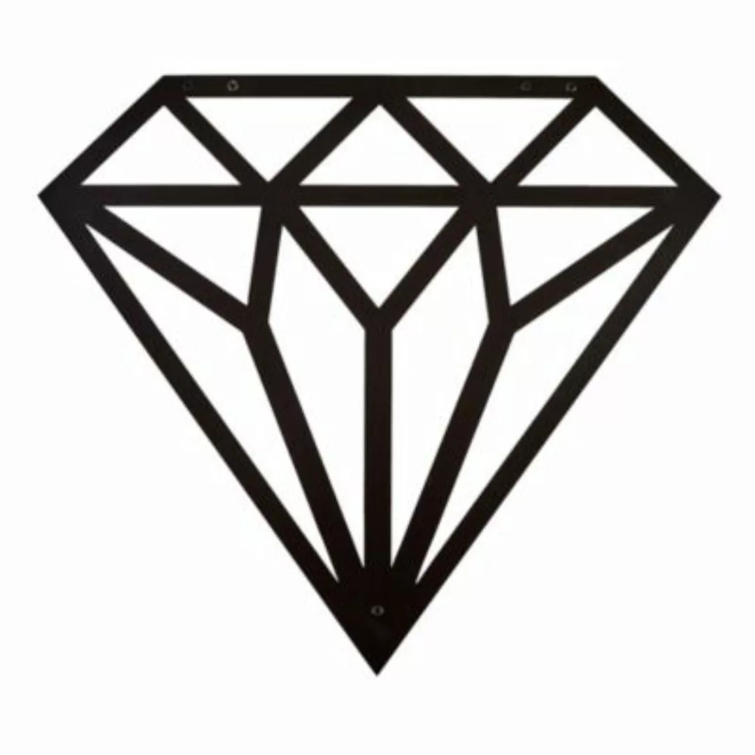 Hansmeier Wanddeko aus Metall   Diamant schwarz günstig online kaufen