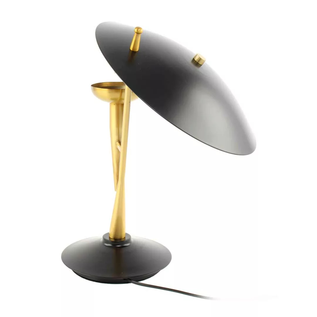 Tischlampe in Goldfarben und Schwarz Metall günstig online kaufen