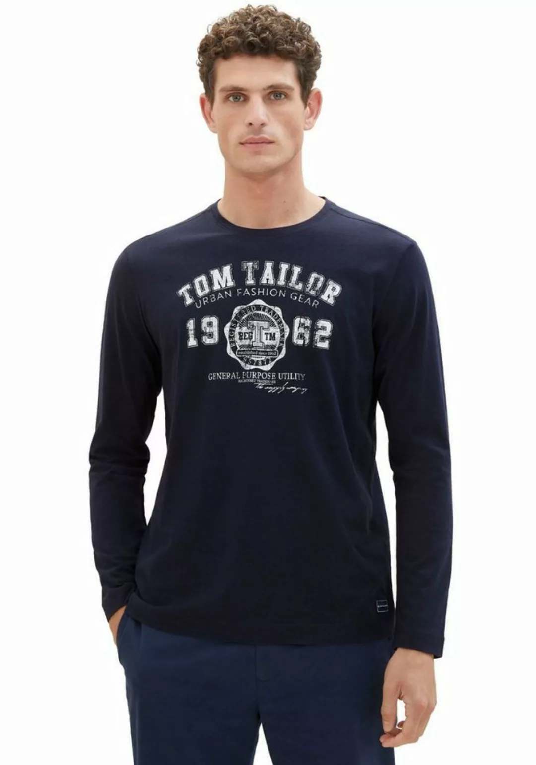 TOM TAILOR Langarmshirt mit großem Frontprint günstig online kaufen