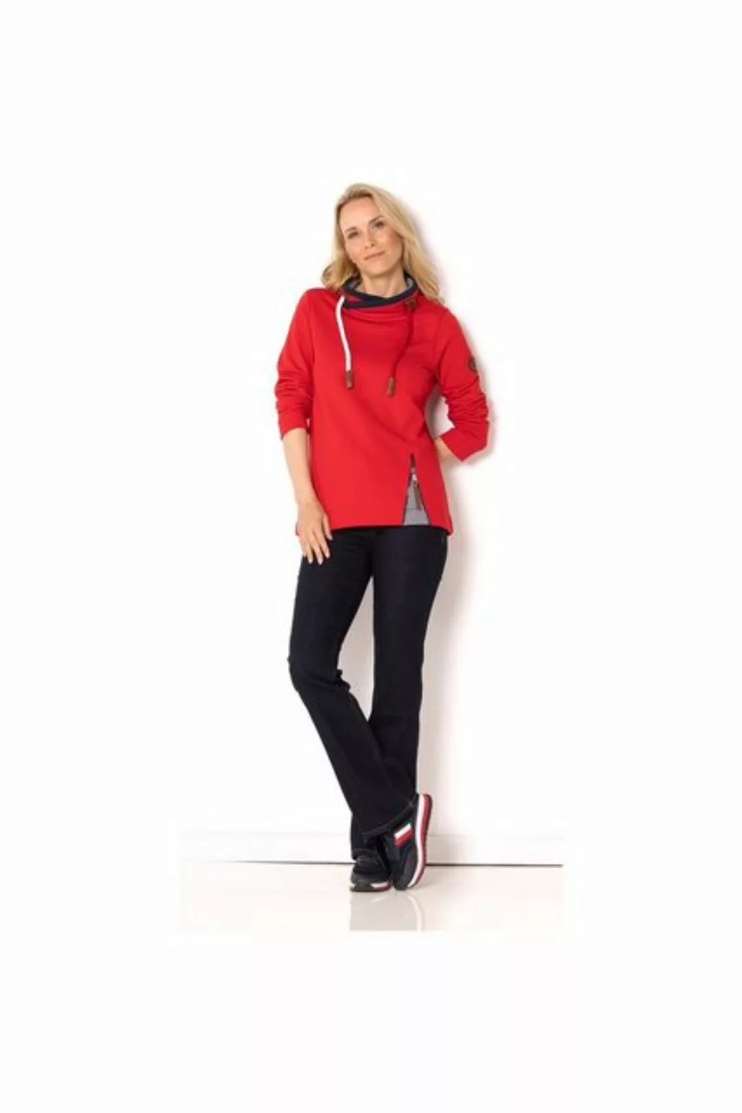SER Sweatshirt Sweatshirt Ringeleinsätze W9900607S auch in großen Größen günstig online kaufen