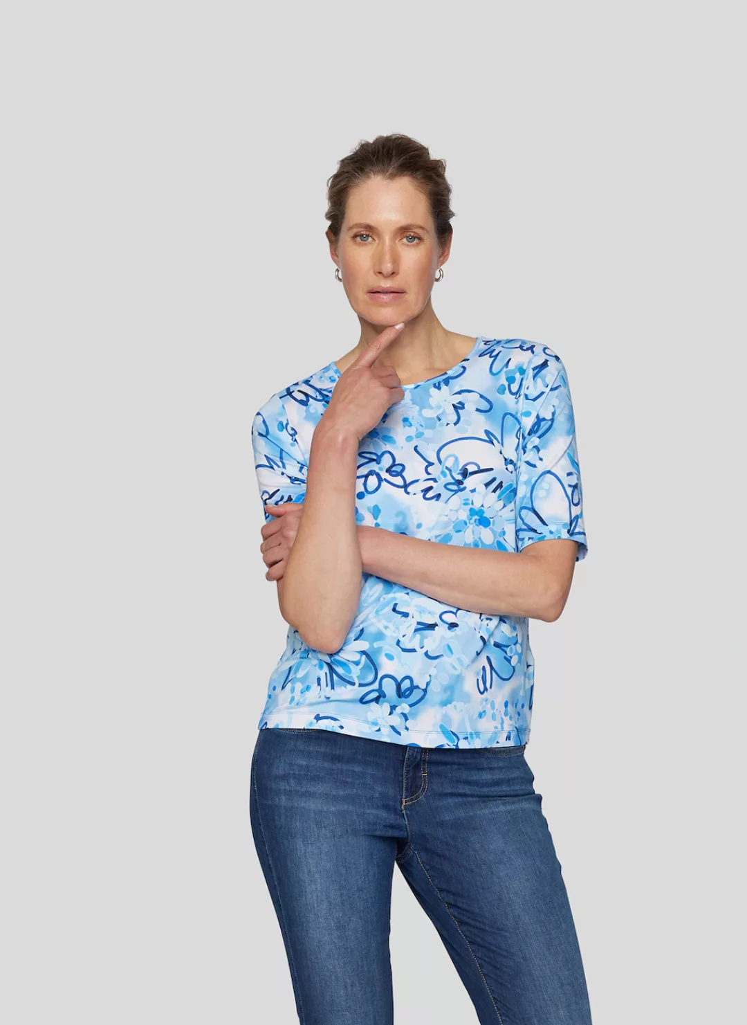 Rabe Print-Shirt "RABE T-Shirt mit Blumenmuster" günstig online kaufen