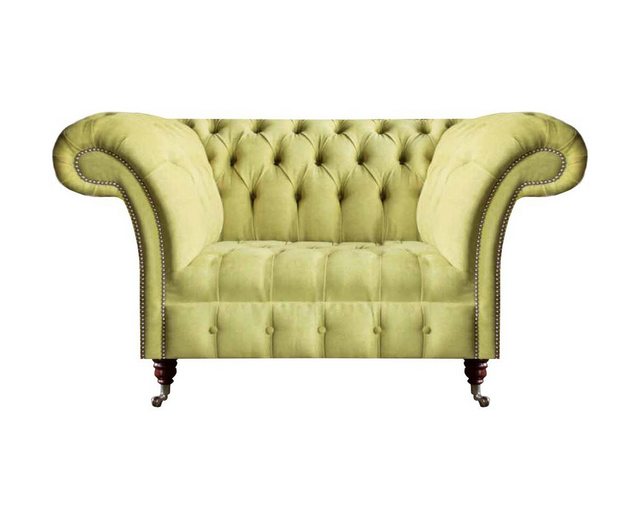 Xlmoebel Sofa Zweier-Sofa in Gelb mit luxuriösem Chesterfield-Design für da günstig online kaufen