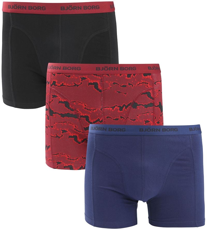 Bjorn Borg Boxers 3Pack Stretch Blau Rot - Größe L günstig online kaufen