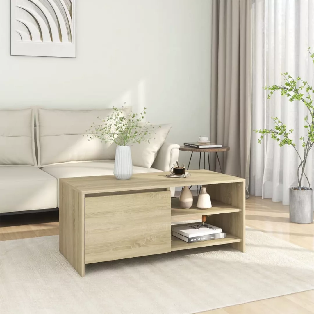 Vidaxl Couchtisch Sonoma-eiche 102x50x45 Cm Holzwerkstoff günstig online kaufen