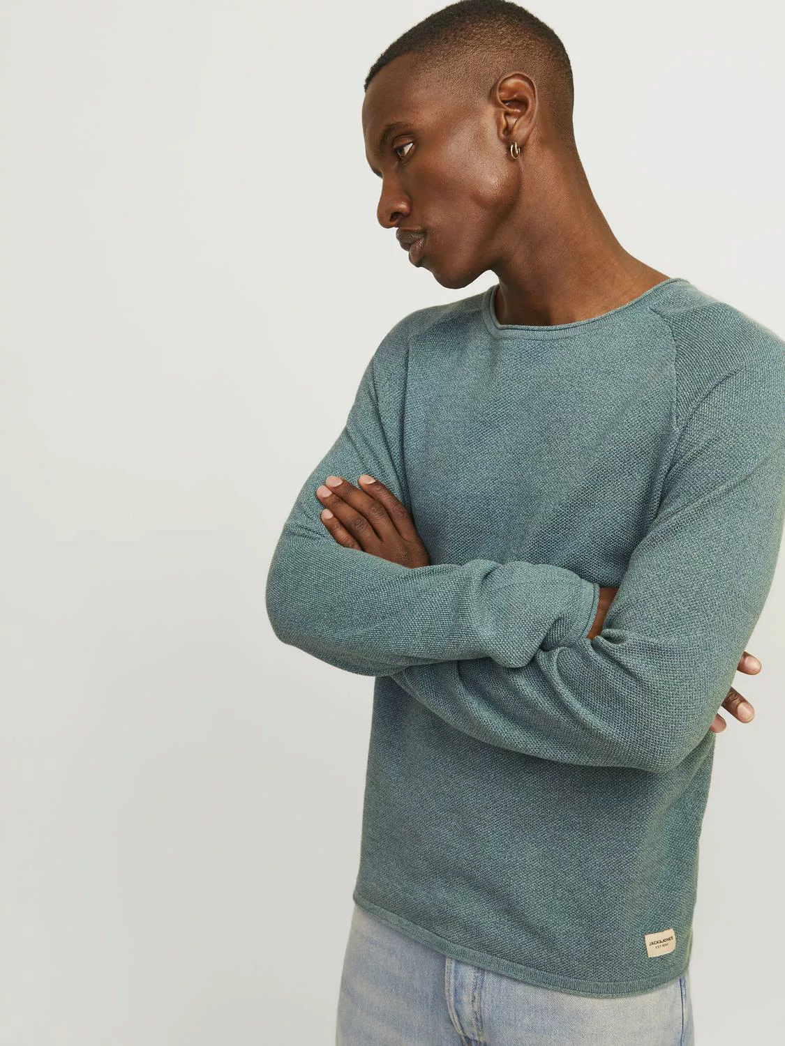 Jack & Jones Rundhalspullover JJEHILL KNIT CREW NECK NOOS aus Strukturstric günstig online kaufen