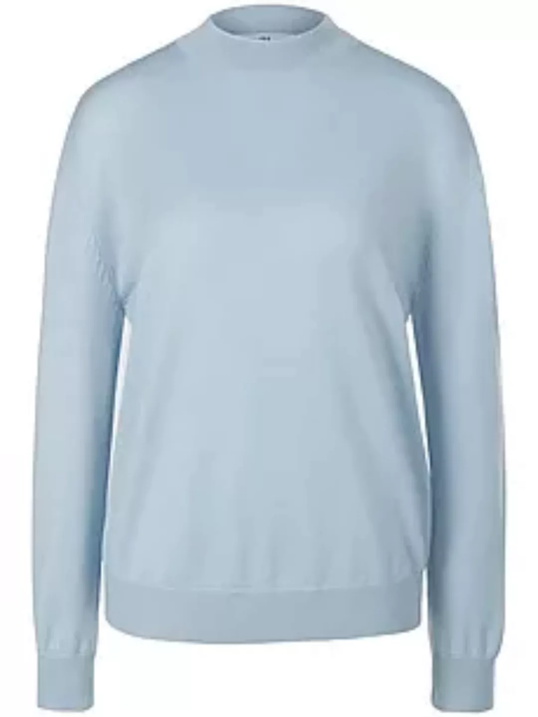 Pullover aus 100% Schurwolle Biella Yarn Peter Hahn blau günstig online kaufen