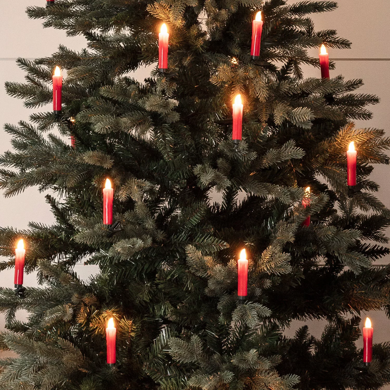 20er LED Weihnachtsbaumkerzen rot günstig online kaufen
