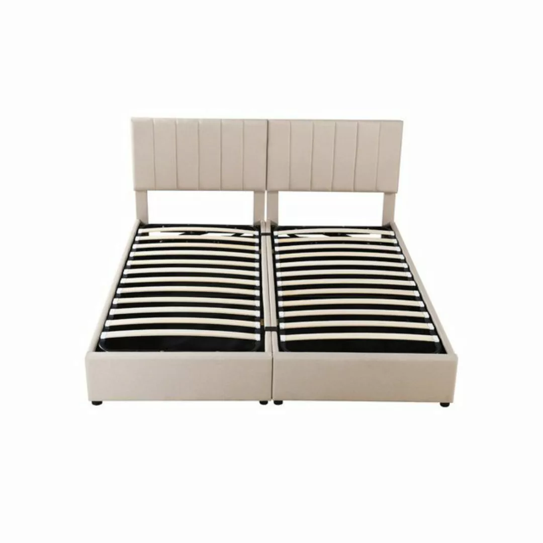 Romance Polsterbett Stauraumbett Doppelbett Hochkastenbett, 2 in 1 bett mit günstig online kaufen