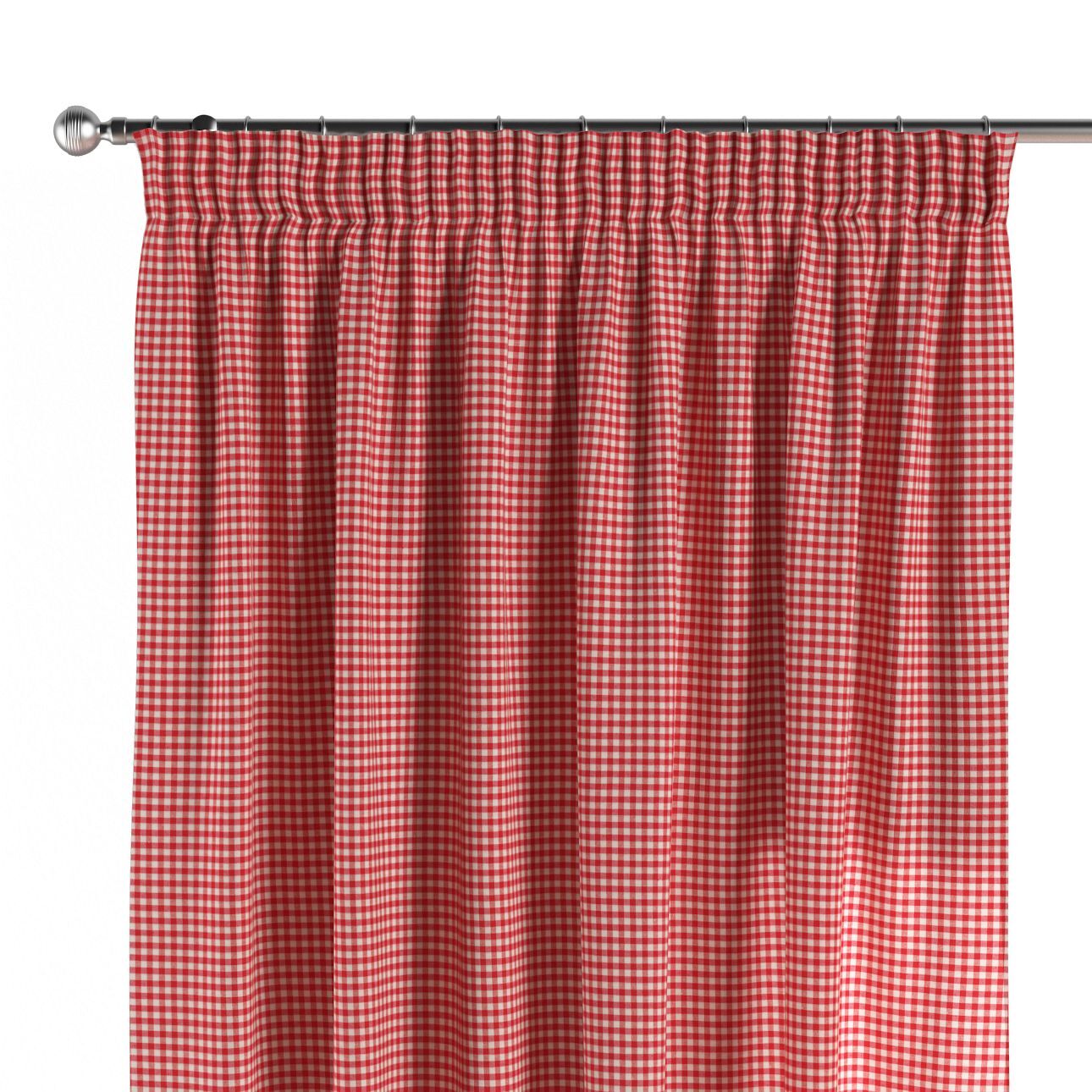 Vorhang mit Kräuselband, rot-ecru , Quadro (136-15) günstig online kaufen