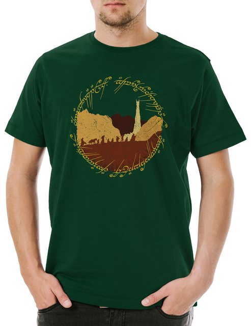 Urban Backwoods Print-Shirt Ring Fellowship Herren T-Shirt Lord Of Moria Mi günstig online kaufen