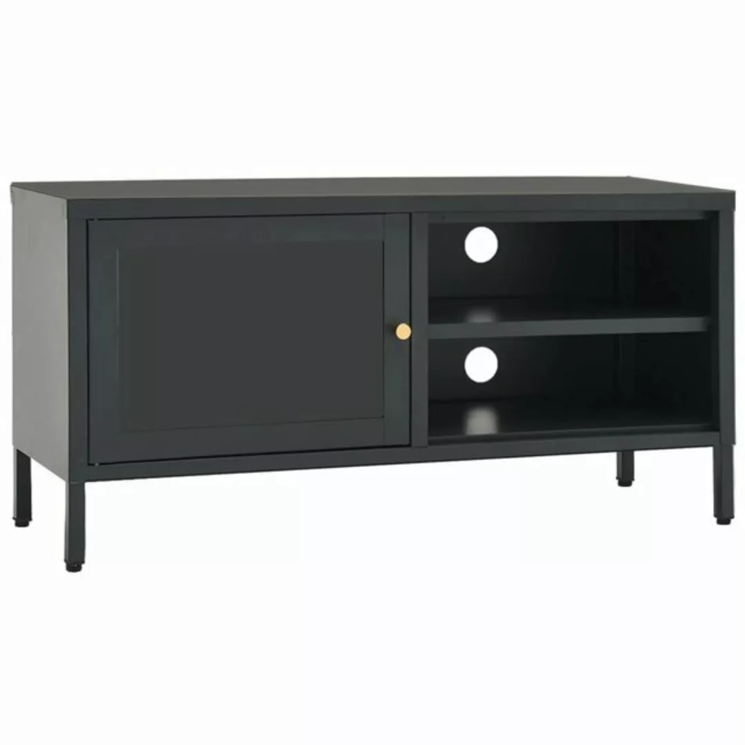 vidaXL TV-Schrank TV-Schrank Anthrazit 90x30x44 cm Stahl und Glas Lowboard günstig online kaufen