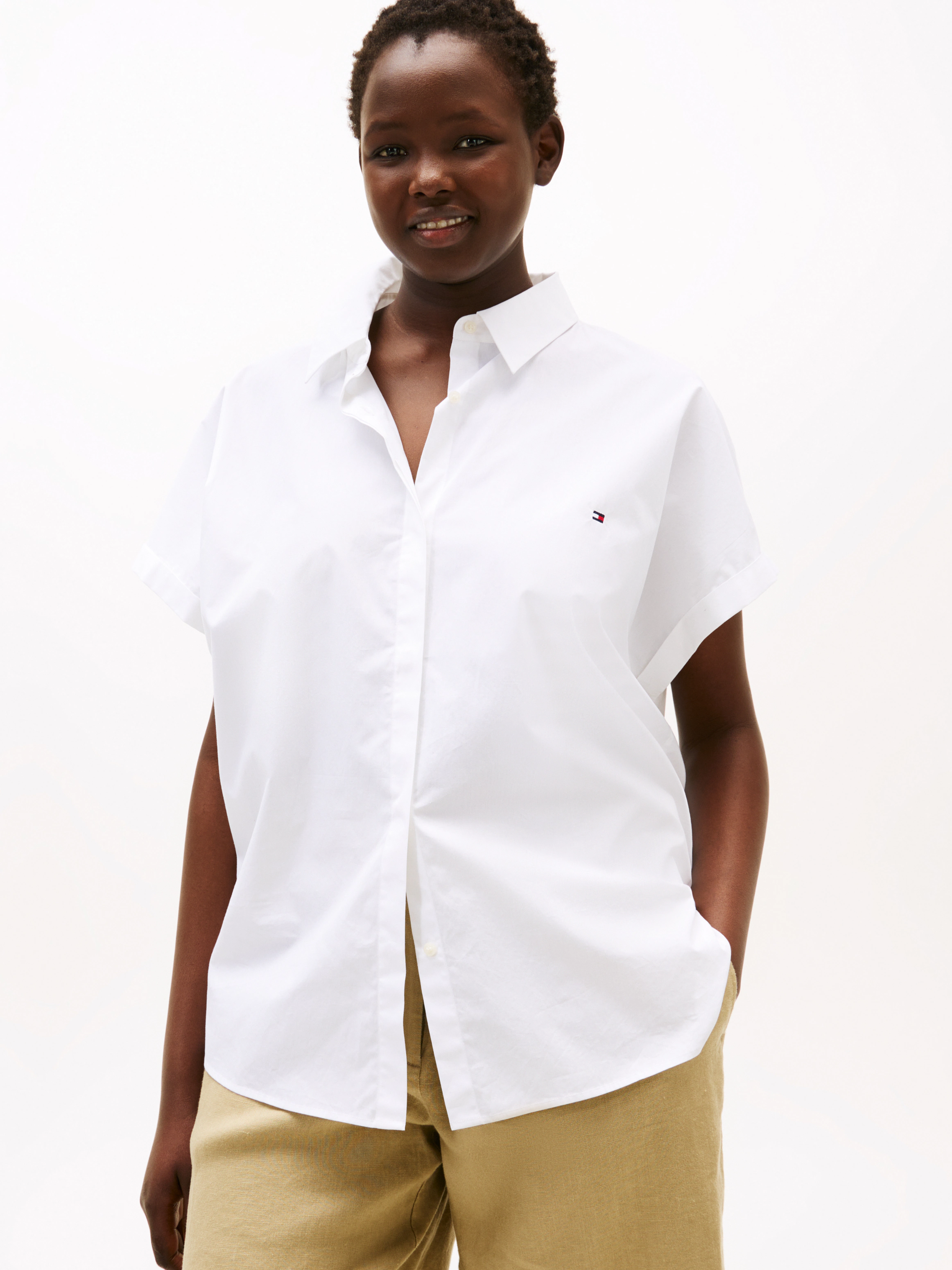 Tommy Hilfiger Curve Kurzarmbluse "CRV POPLIN SLEEVELESS RLXD SHIRT" günstig online kaufen