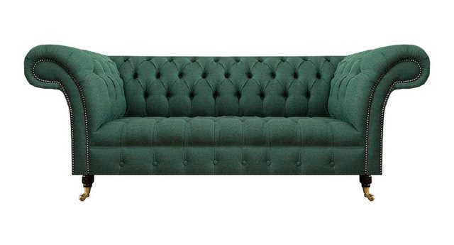 JVmoebel 3-Sitzer Luxus Dreisitzer Sofa Couch Chesterfield Wohnzimmer Grün günstig online kaufen