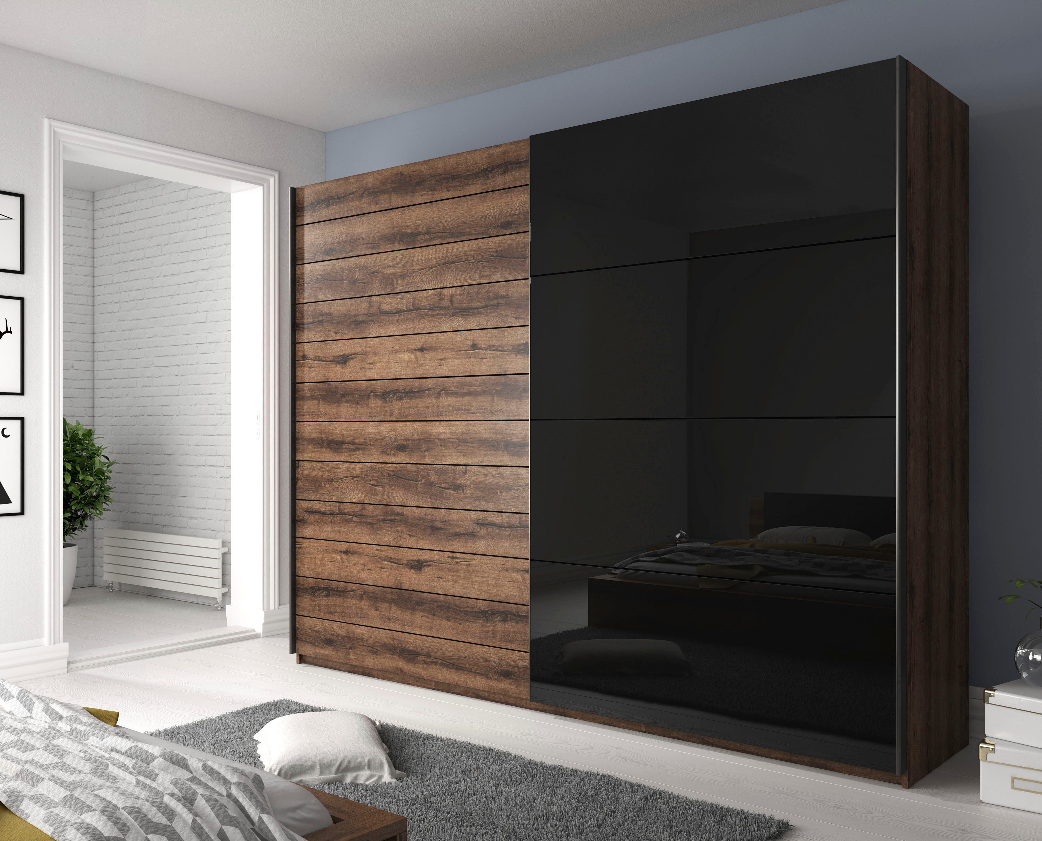Home affaire Schwebetürenschrank "Galaxy Kleiderschrank, Wäscheschrank 200, günstig online kaufen