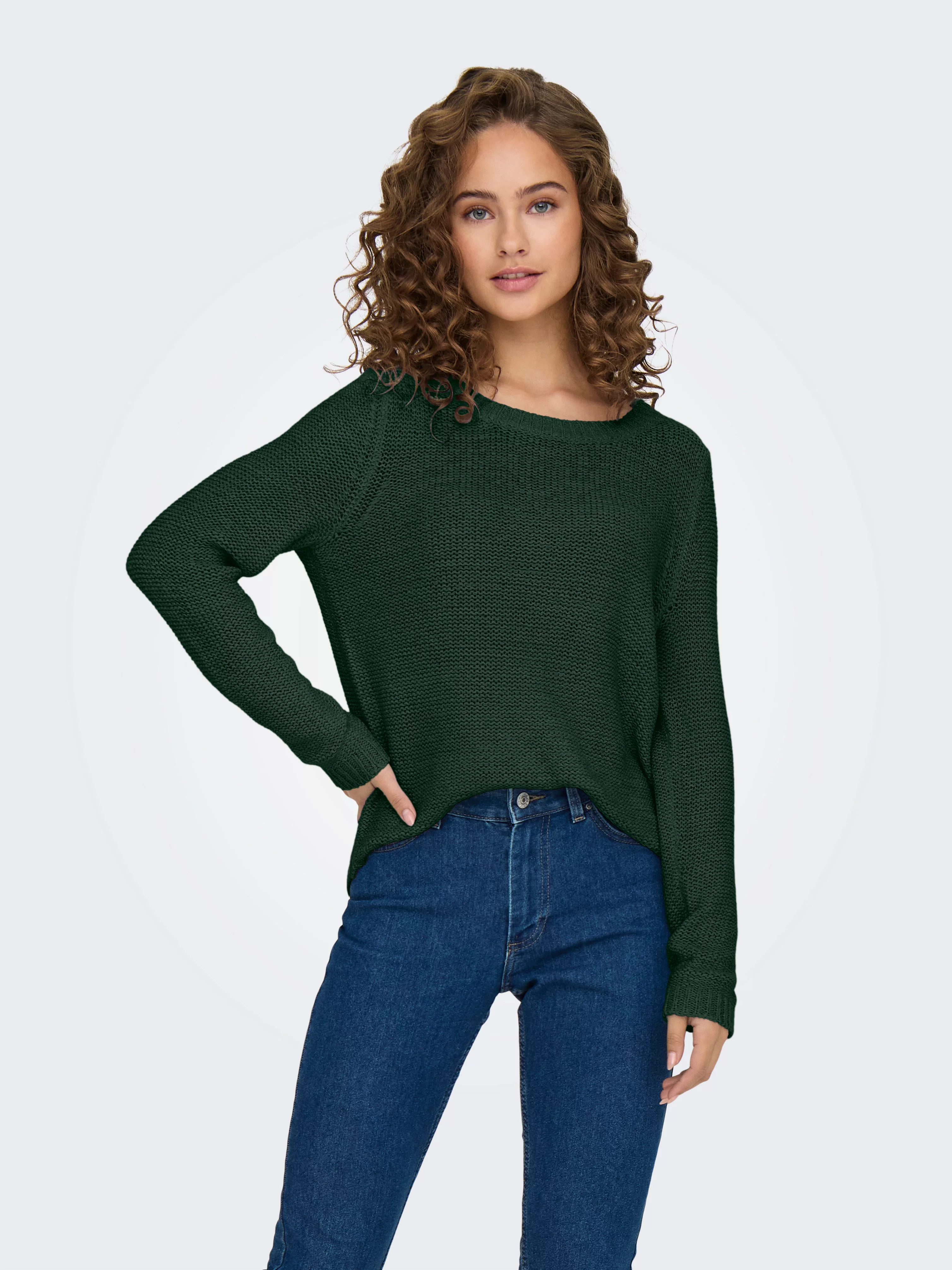 ONLY Strickpullover "ONLGEENA XO L/S PULLOVER KNT NOOS", mit Rundhalsaussch günstig online kaufen
