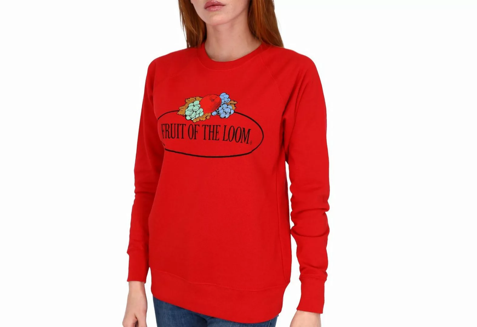 Fruit of the Loom Sweatshirt leichtes Damen Sweatshirt mit Vintage-Logo günstig online kaufen