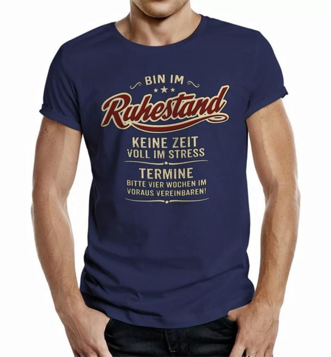 RAHMENLOS® T-Shirt für Rentner im Ruhestand: Keine Zeit - Voll im Stress günstig online kaufen