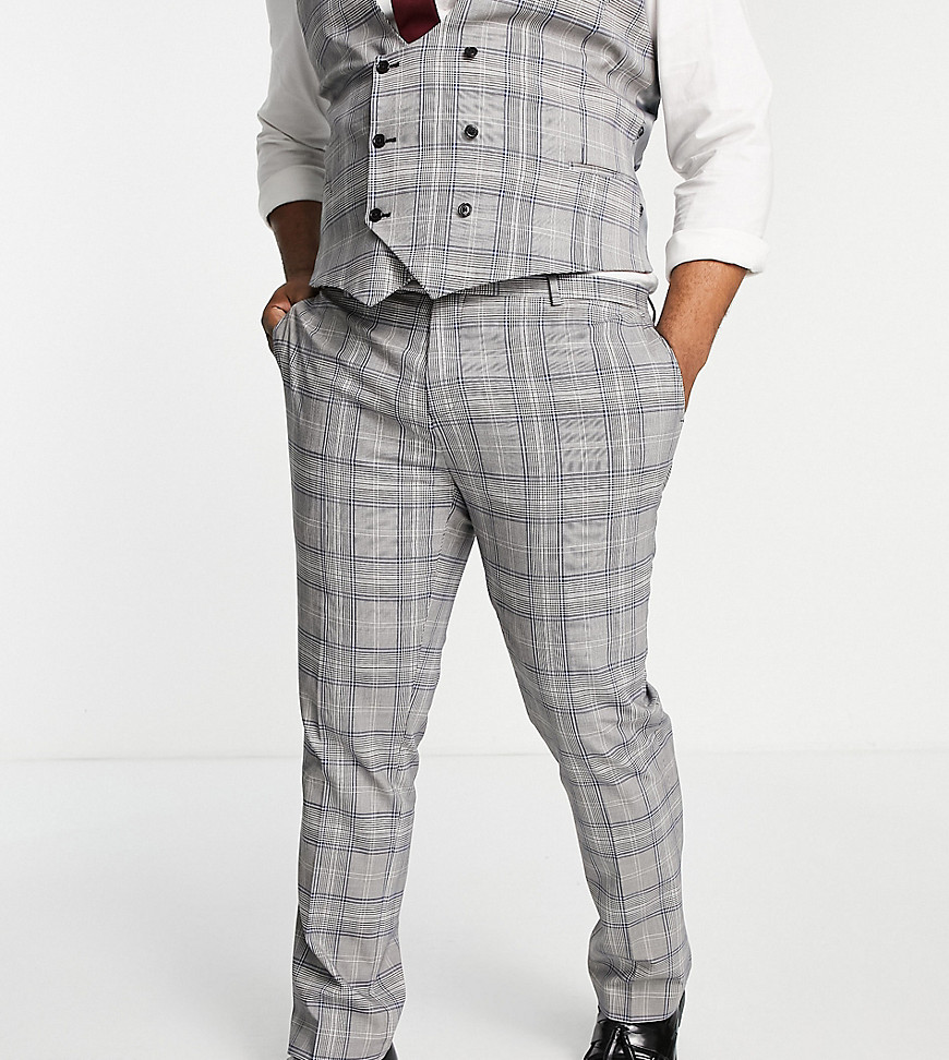 Twisted Tailor Plus – Jose – Eng geschnittene Anzughose mit Prince-of-Wales günstig online kaufen