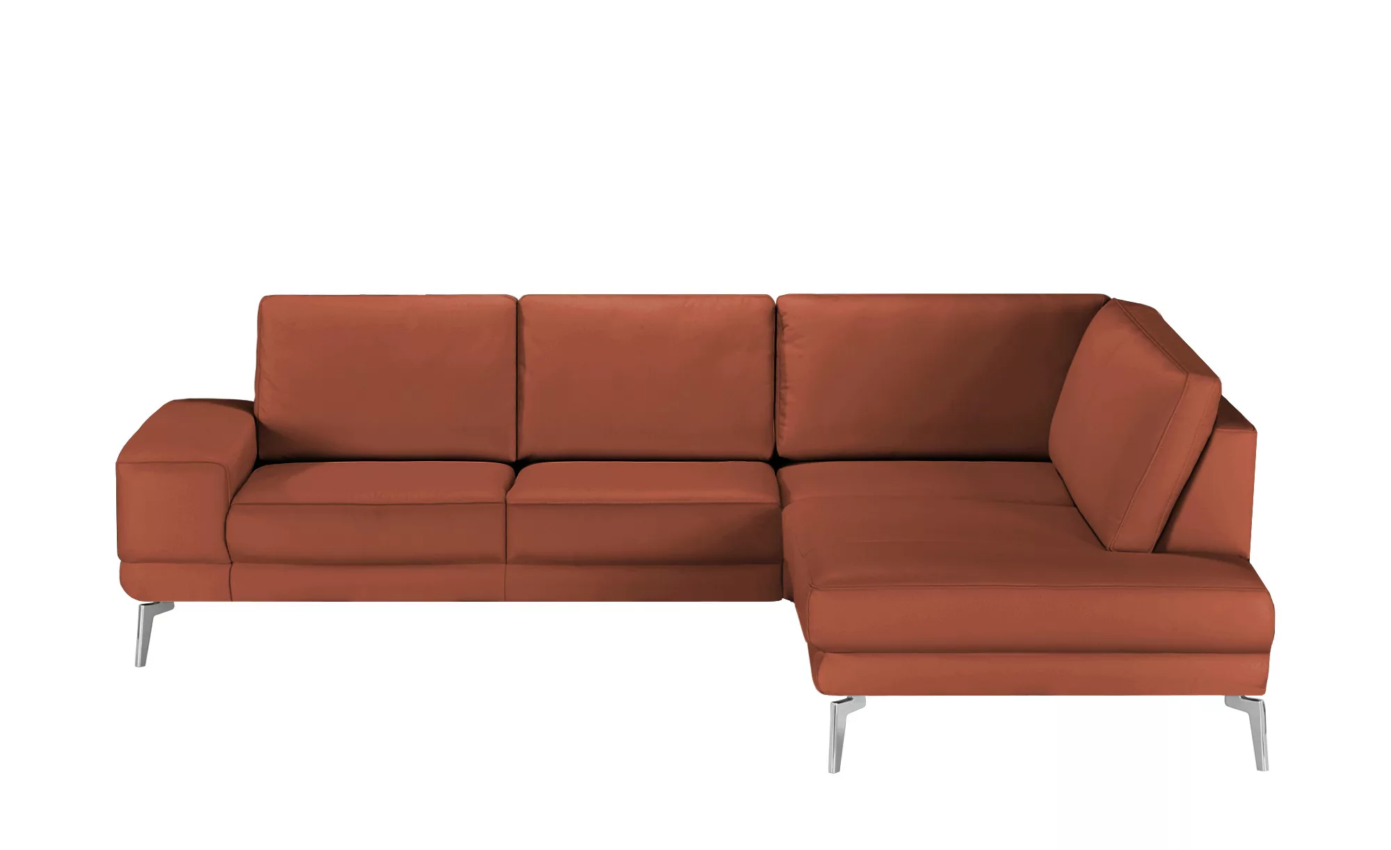 meinSofa Ecksofa aus Leder Dana ¦ rot ¦ Maße (cm): B: 269 H: 86 T: 222.0 Po günstig online kaufen