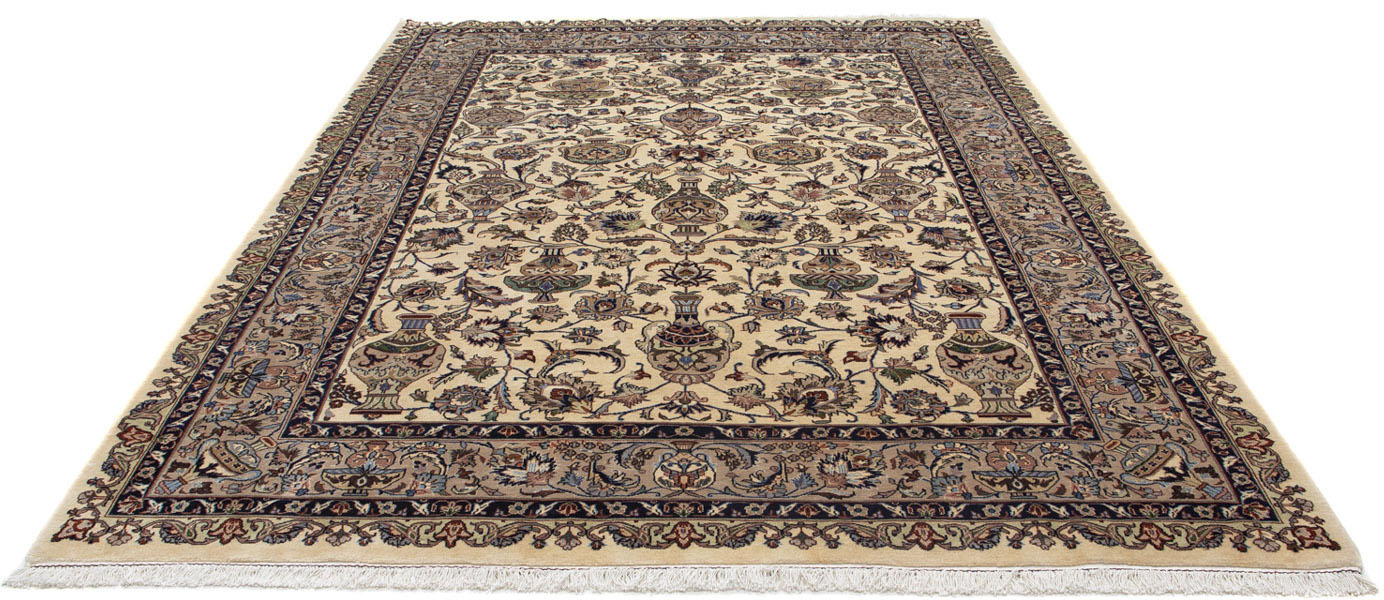 morgenland Wollteppich »Kaschmar Blumenmuster Beige 280 x 204 cm«, rechteck günstig online kaufen