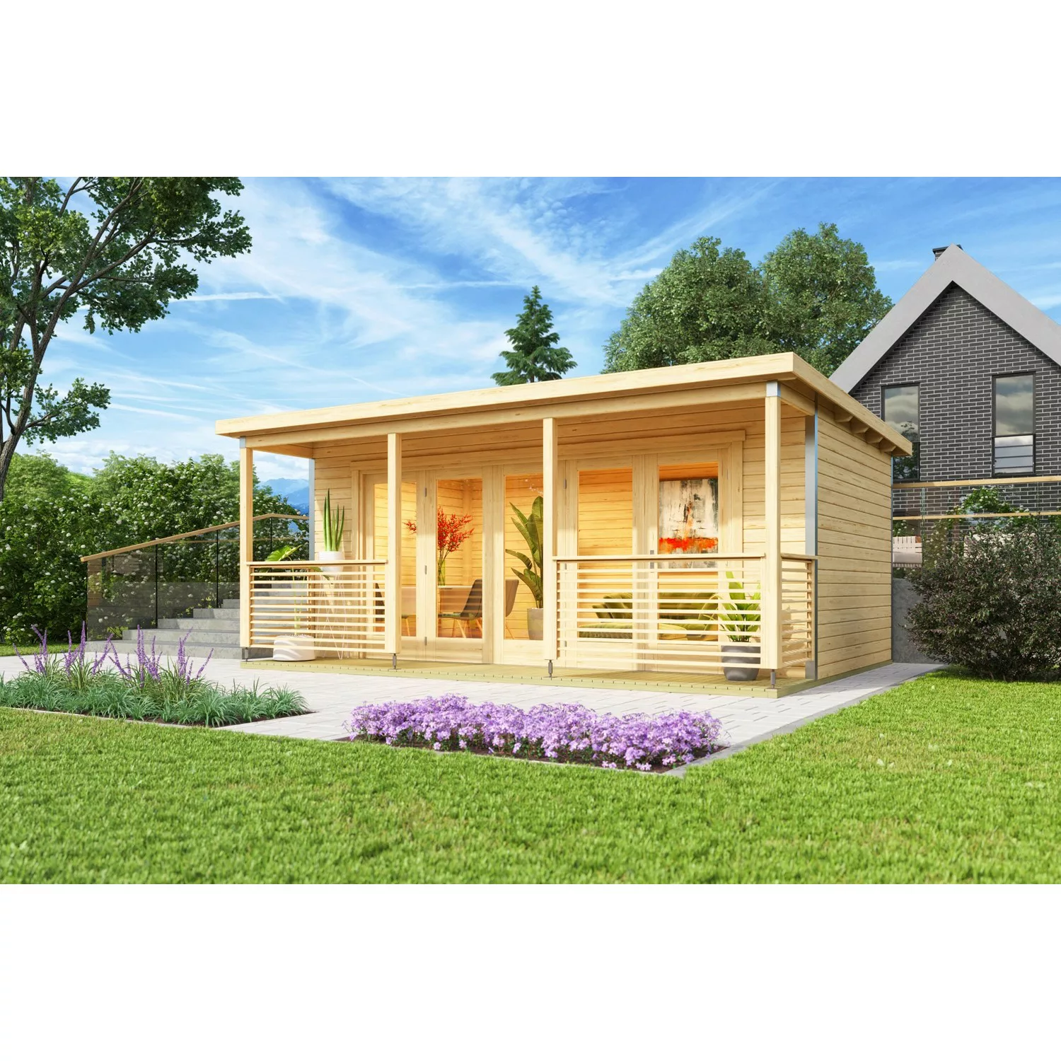 Lasita Maja Gartenhaus Liverpool 2 Natur günstig online kaufen