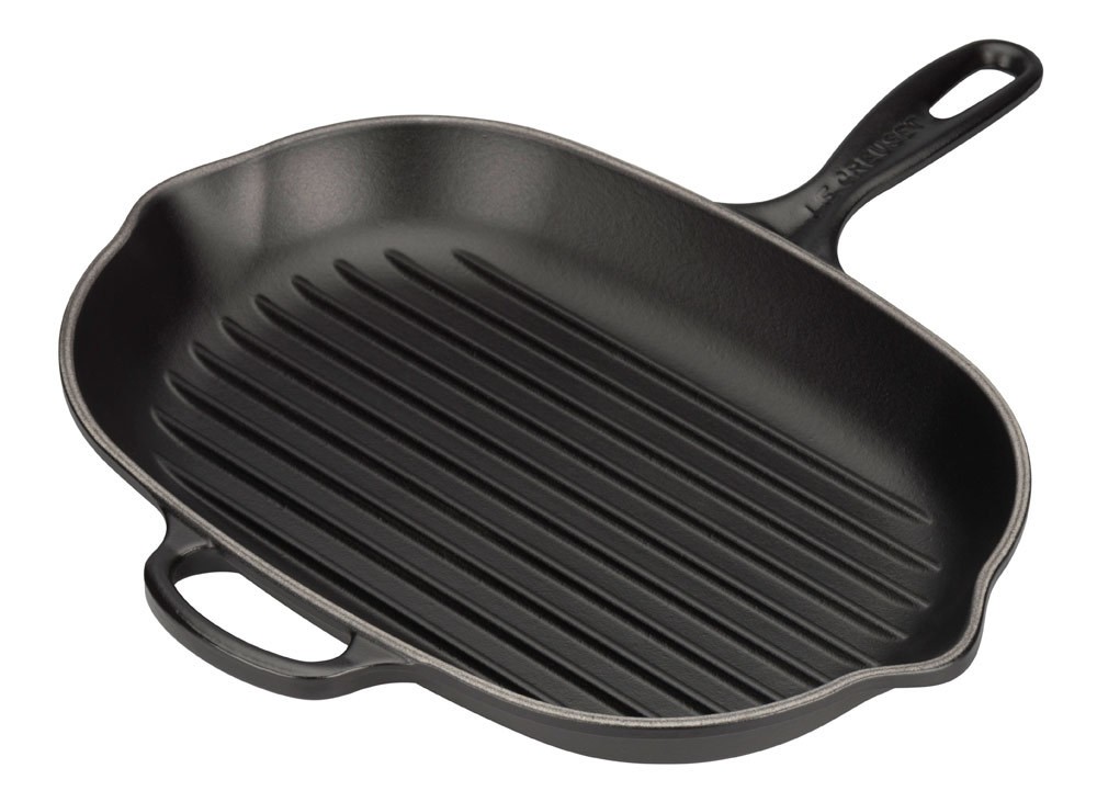 Le Creuset Grillpfanne Oval Signature Gusseisen Schwarz 32cm günstig online kaufen