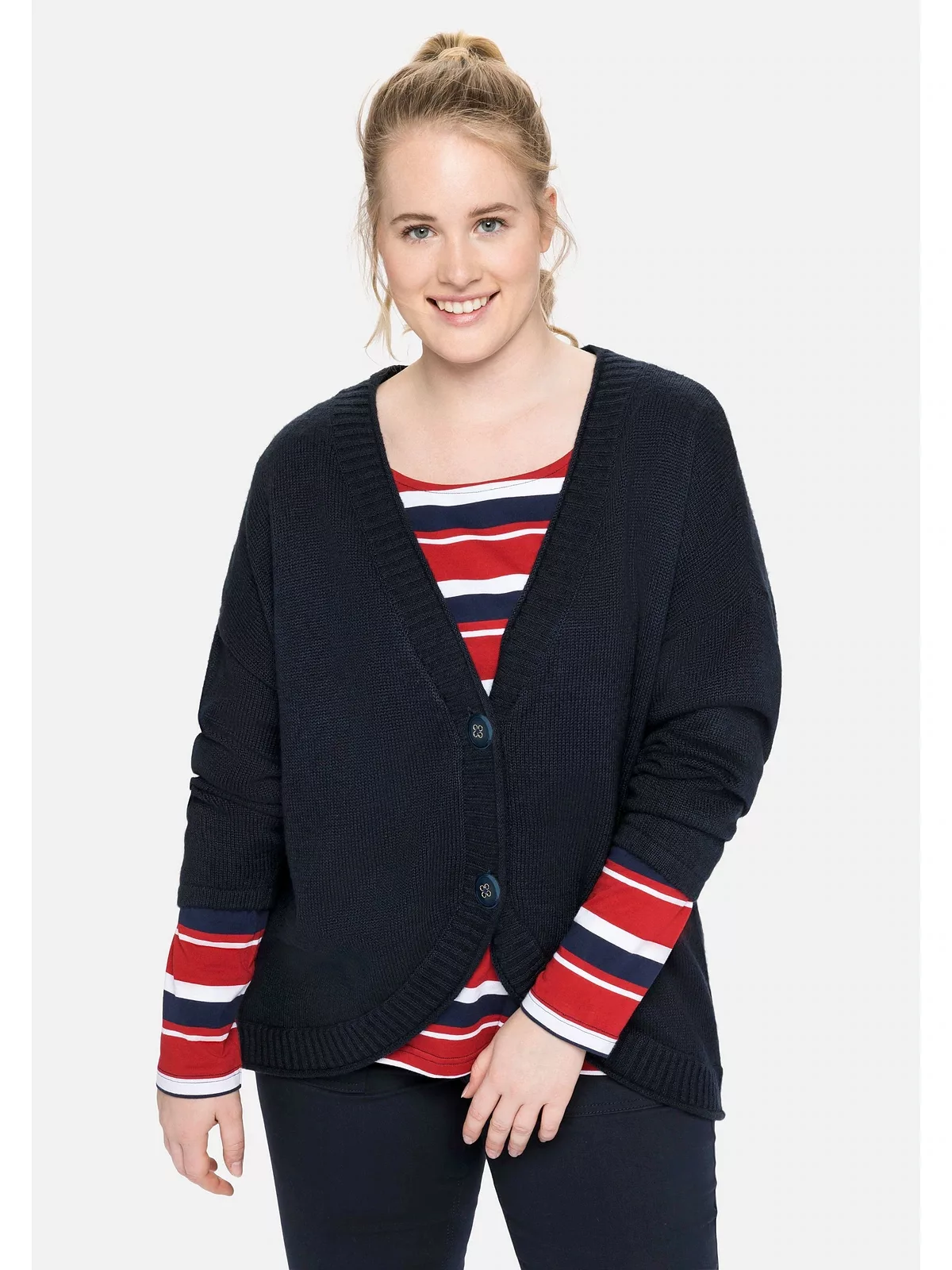 Sheego Cardigan "Große Größen", in verkürzter Form, kuschelig weich günstig online kaufen