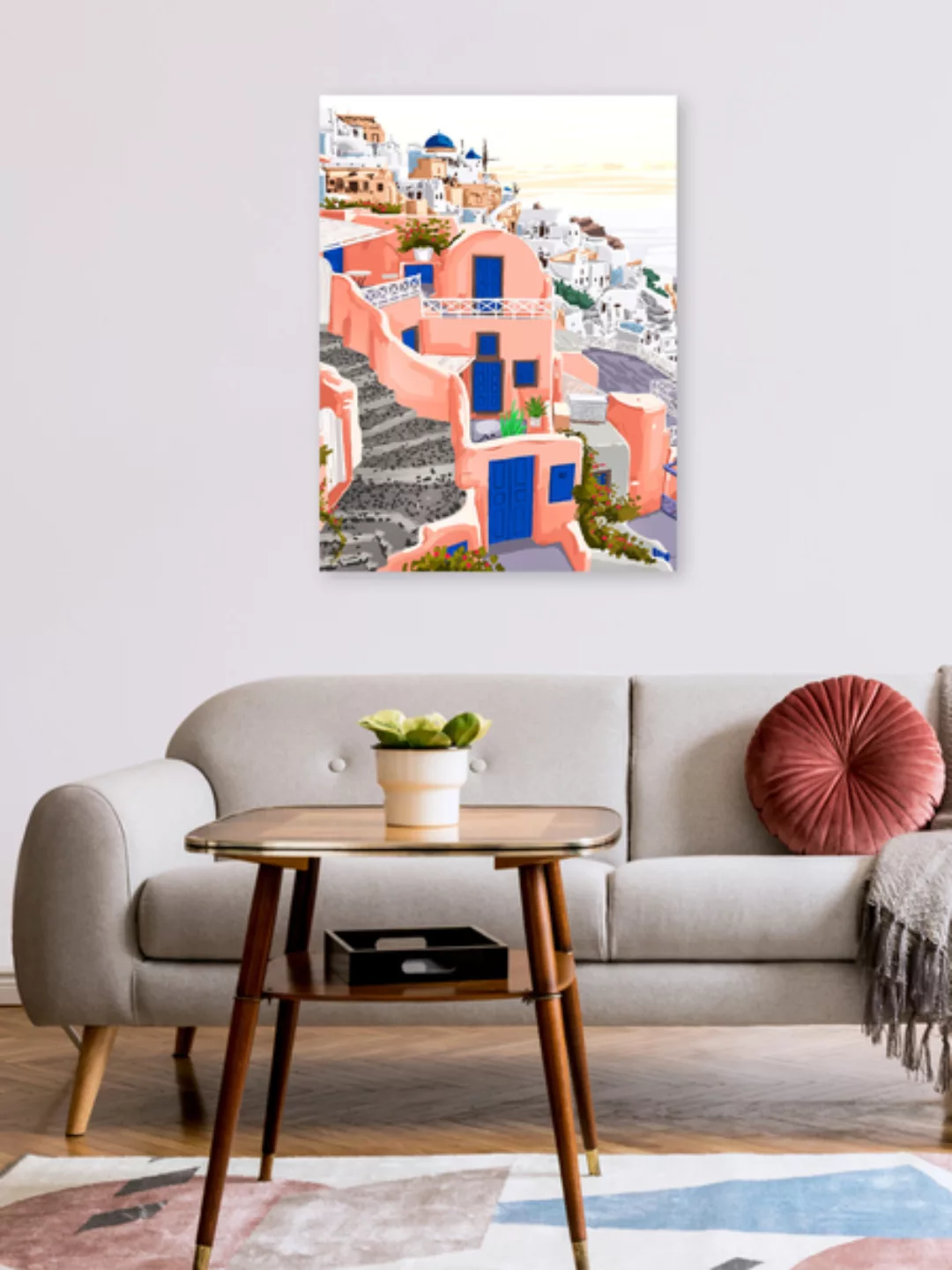 Poster / Leinwandbild - Santorini Greece Architecture günstig online kaufen