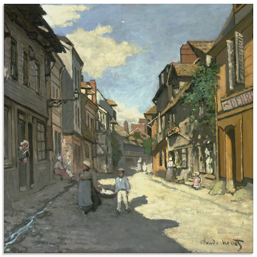 Artland Glasbild »Dorfstrasse, Normandie«, Gebäude, (1 St.), in verschieden günstig online kaufen