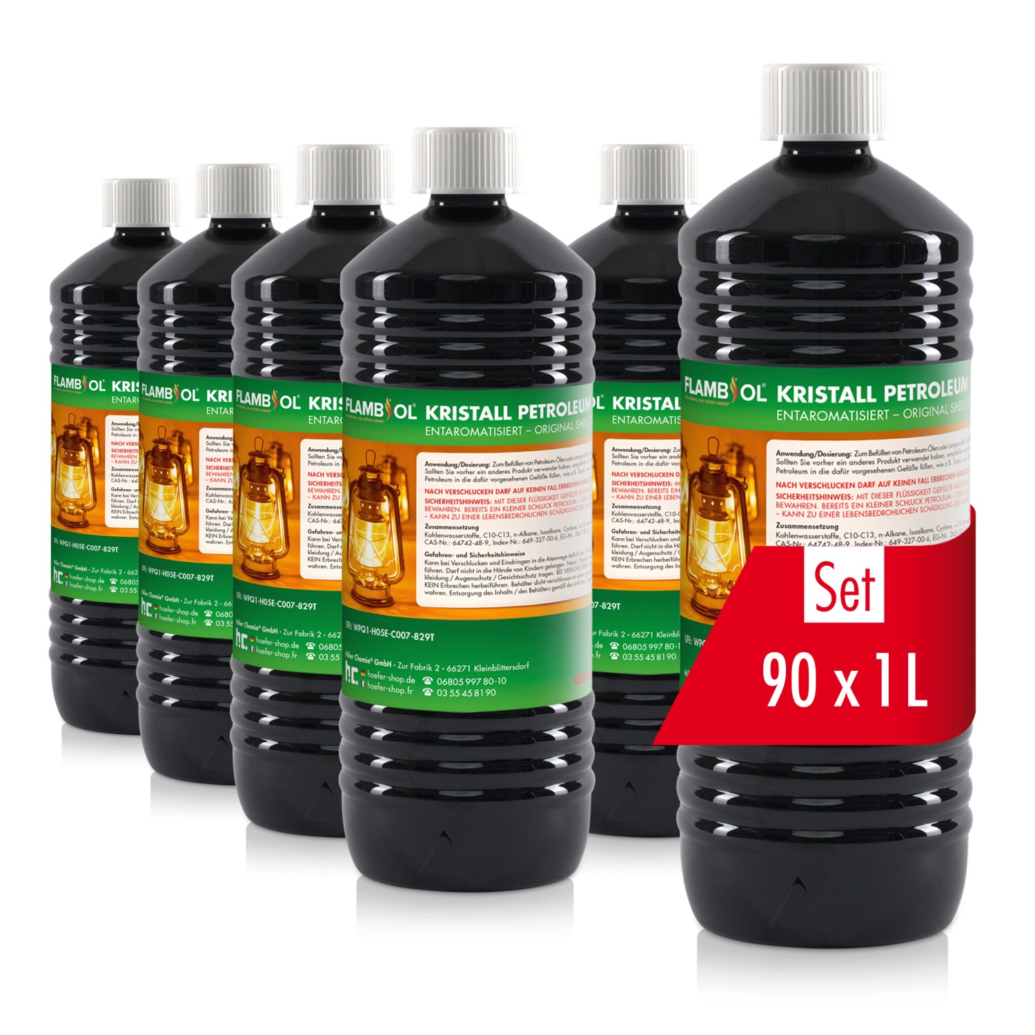 Flambiol Petroleum Heizöl in Flaschen 90 x 1l günstig online kaufen