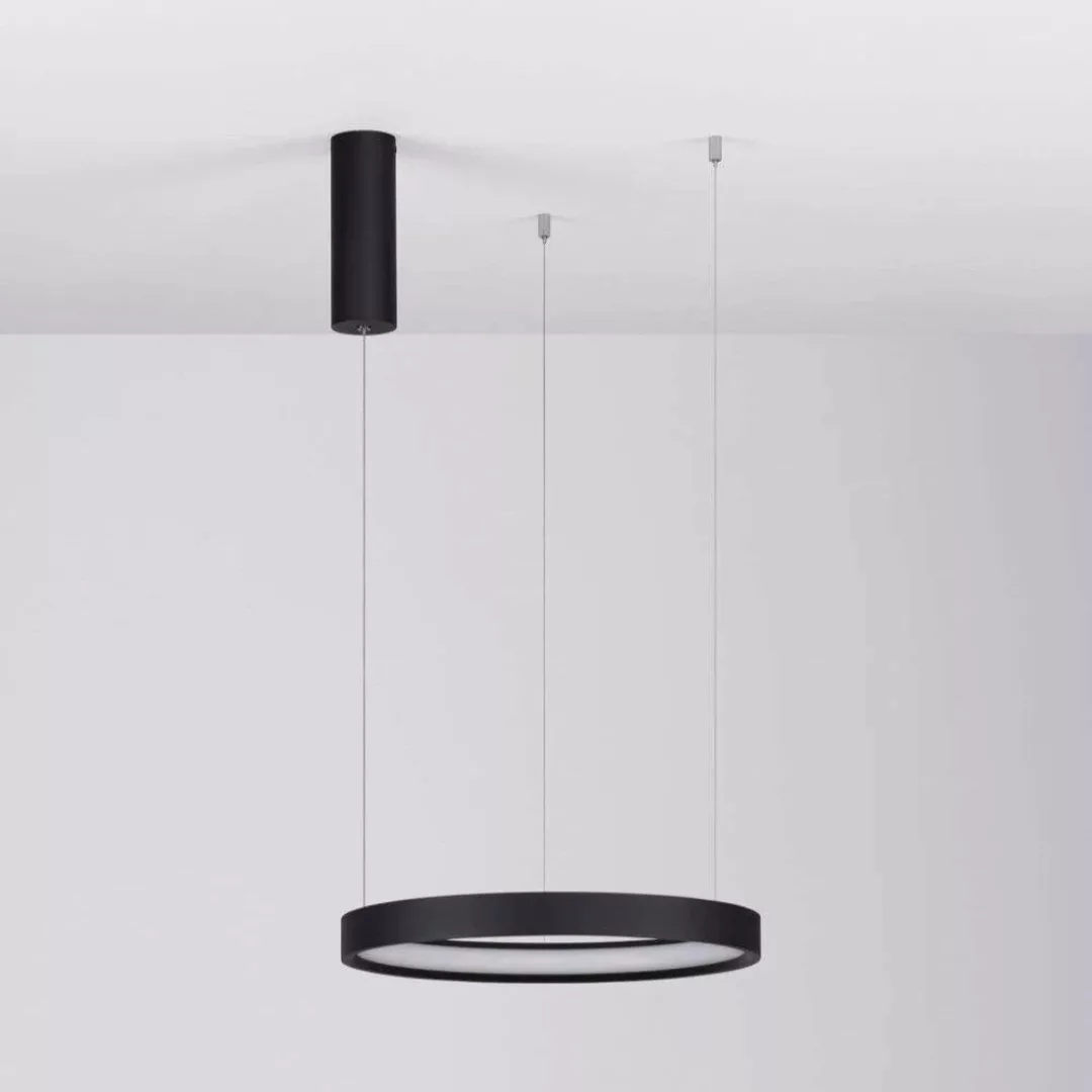 LED Pendelleuchte Perrine in Schwarz 22W 1540lm günstig online kaufen