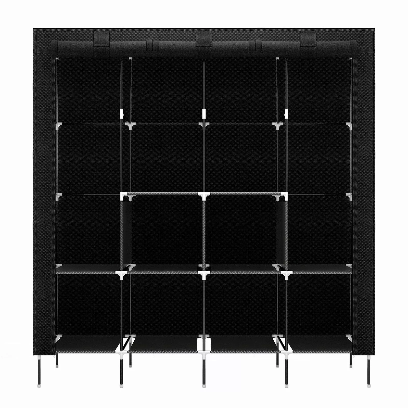 Mondeer Stoffschrank Kleiderschrank mit 4 Kleiderstangen günstig online kaufen