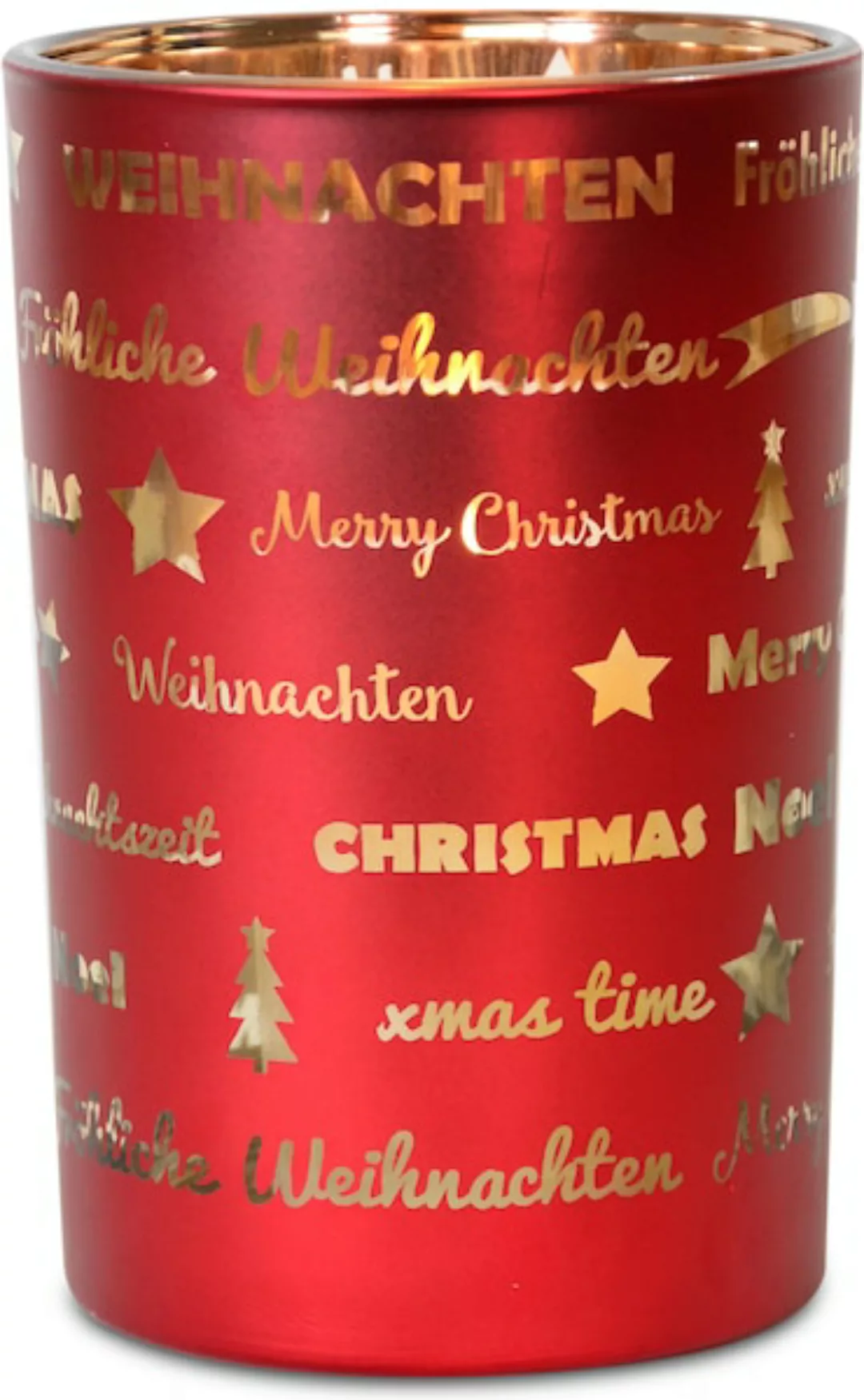 RIFFELMACHER & WEINBERGER Windlicht »Fröhliche Weihnachten, Weihnachtsdeko« günstig online kaufen