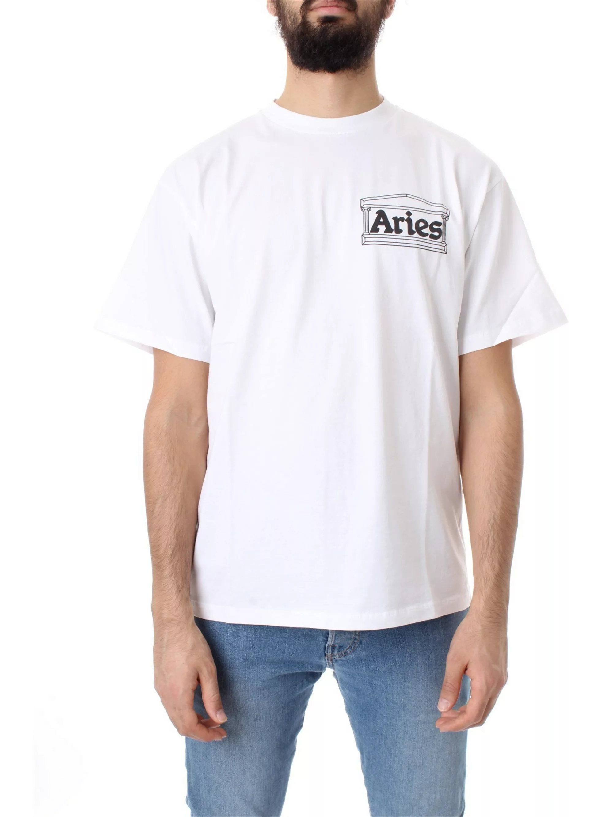 ARIES T-Shirt Unisex weiß cotone günstig online kaufen