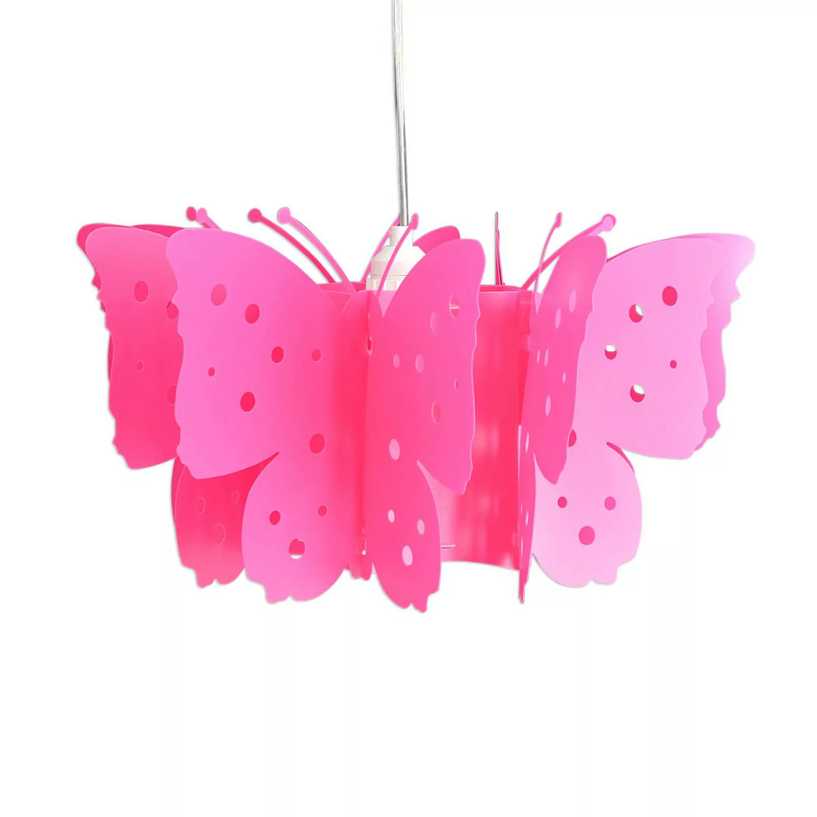 Hängeleuchte Kizi in Pink mit Schmetterlingen günstig online kaufen