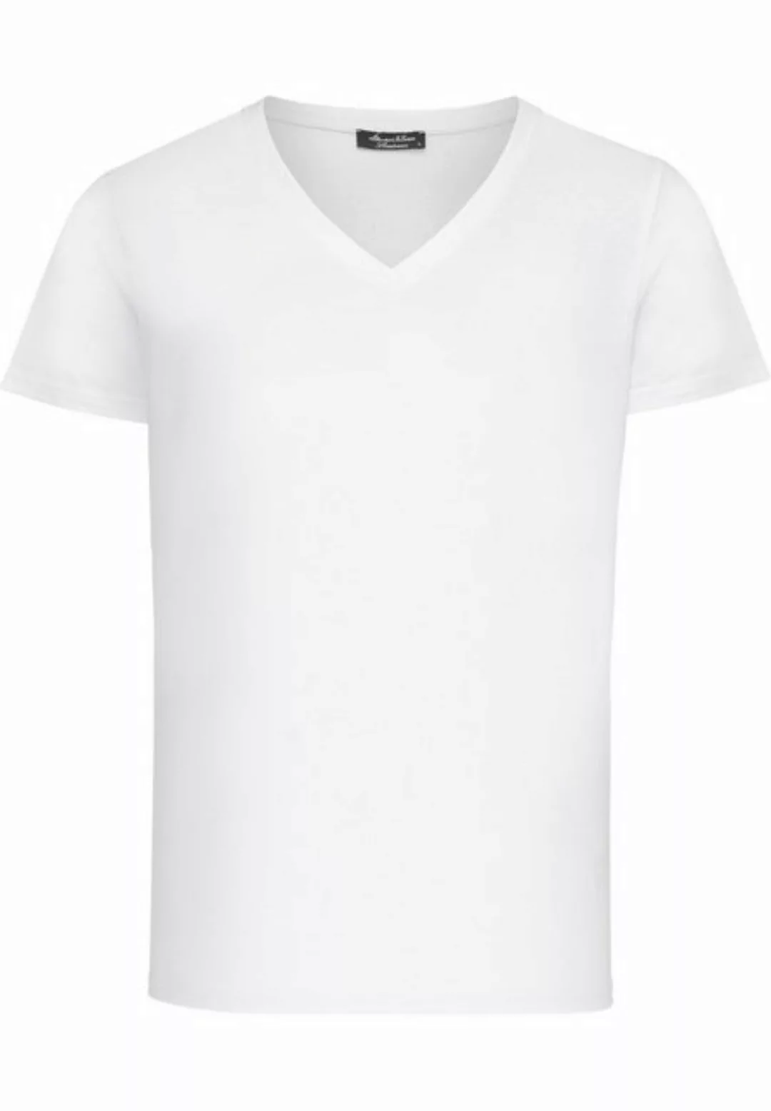 Amaci&Sons T-Shirt EUGENE Basic T-Shirt mit V-Ausschnitt Herren Einfarbig V günstig online kaufen