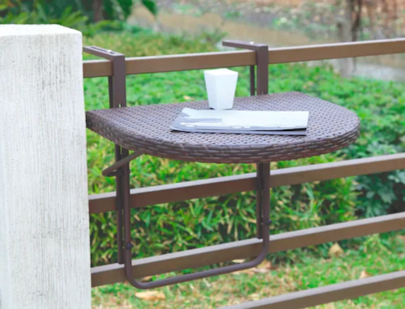 Garden Pleasure Balkonhängetisch "Rattan" günstig online kaufen