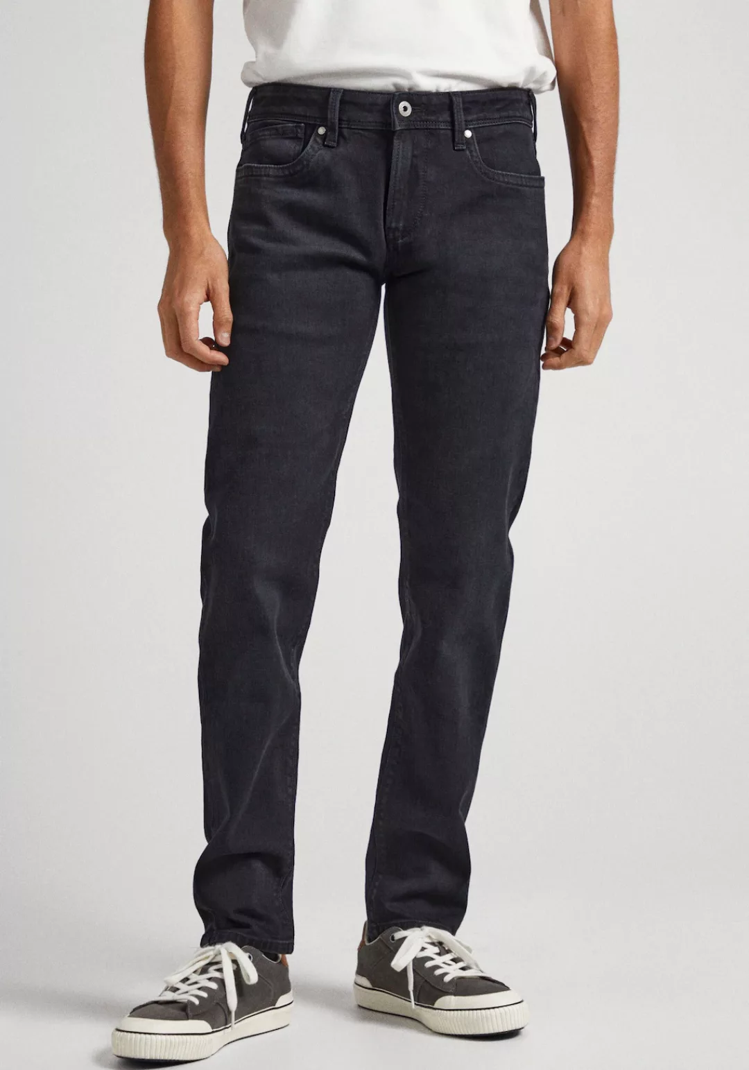 Pepe Jeans Herren Jeans Hatch - Slim Fit - Schwarz - Black Stone Wash günstig online kaufen