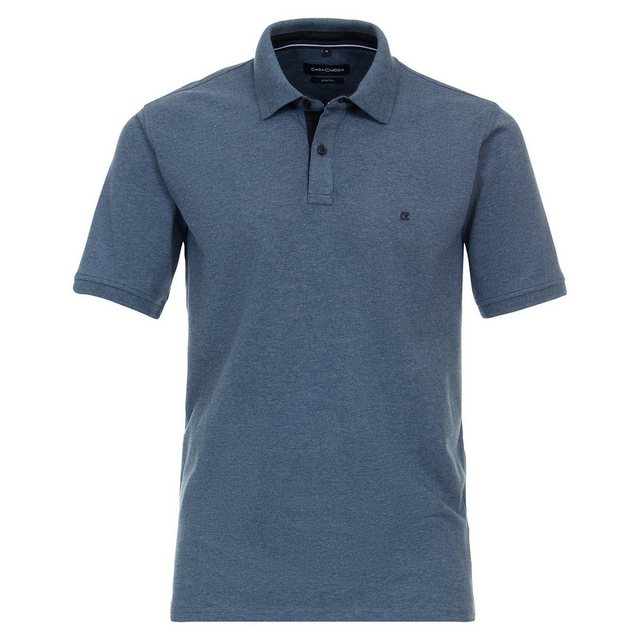 CASAMODA Poloshirt Große Größen Herren Stretch-Poloshirt rauchblau melange günstig online kaufen