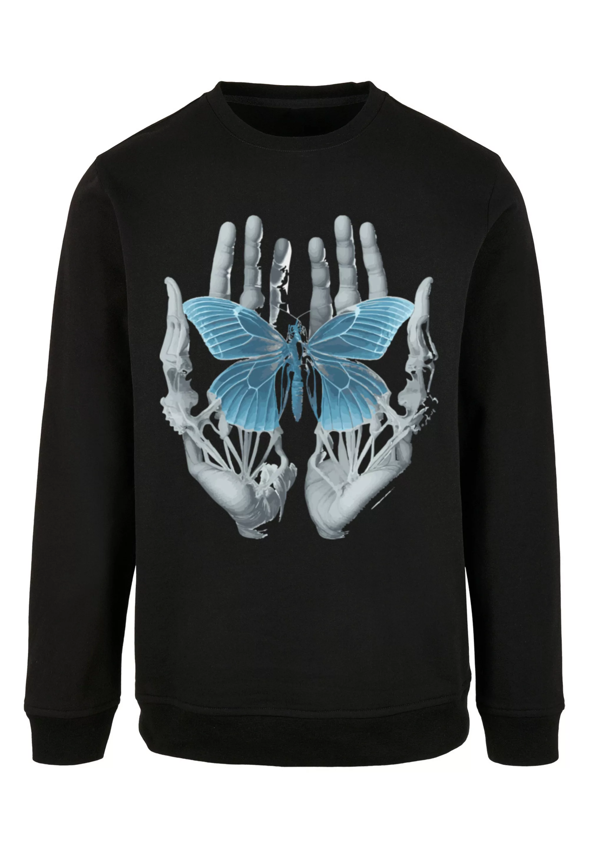 F4NT4STIC Kapuzenpullover "Skelett Hände Schmetterling", Print günstig online kaufen