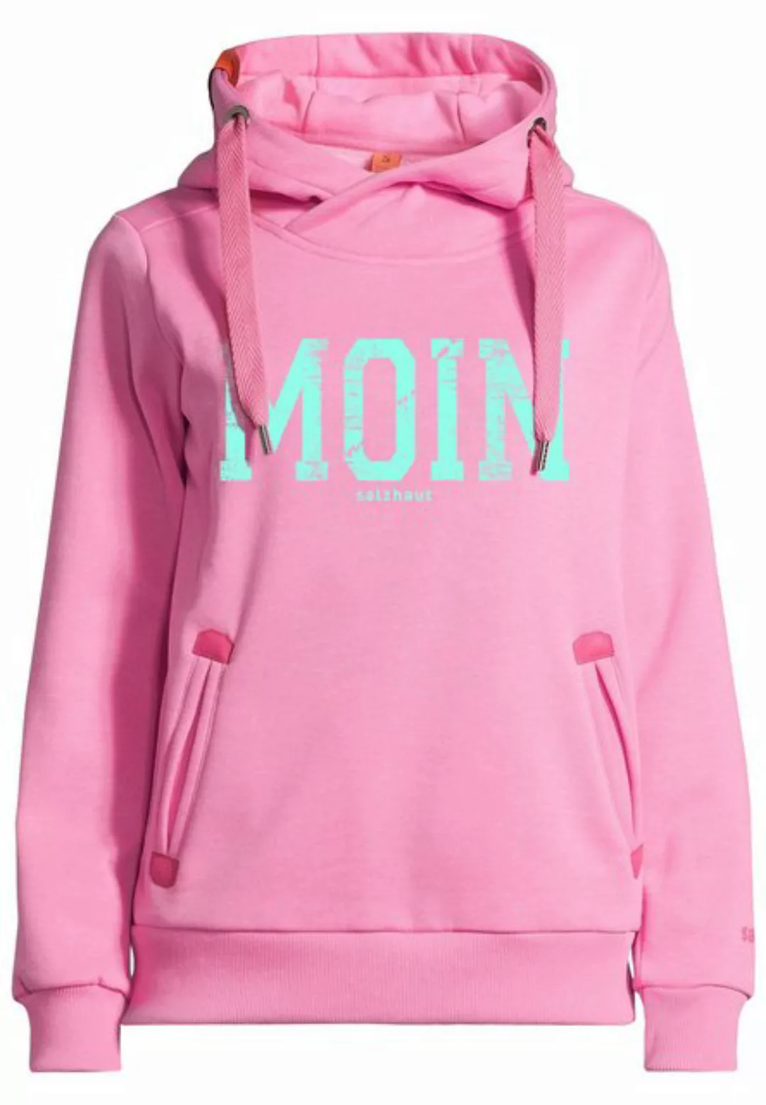 salzhaut Hoodie SÜNN - MOIN Damen Tailliert stylischer Moin-Print made in G günstig online kaufen