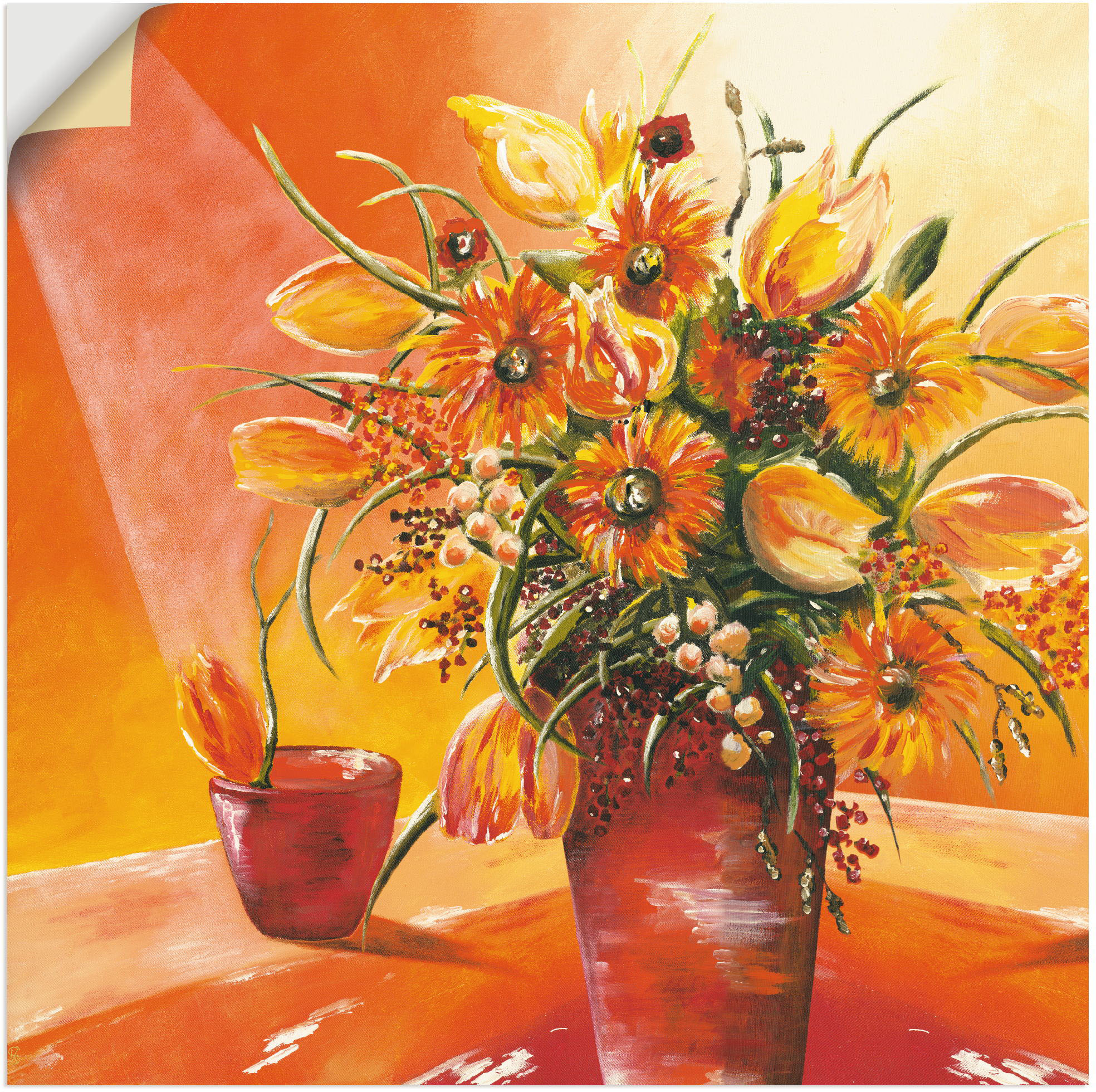 Artland Wandbild "Blumenstrauß in Vase I", Blumen, (1 St.), als Alubild, Ou günstig online kaufen