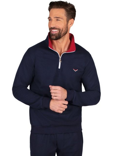 Trigema Sweatshirt TRIGEMA Sweatshirt mit Kragen und Reißverschluss günstig online kaufen