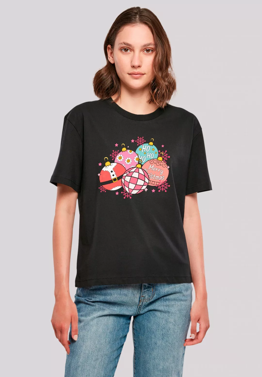 F4NT4STIC T-Shirt "Pink Cute Weihnachten Tree Balls", Premium Qualität, Wei günstig online kaufen