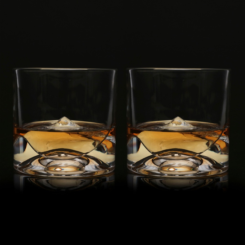 LIITON Whiskyglas »Denali"«, (Set, 2 tlg.), dicker Glasboden als Bergmotiv, günstig online kaufen